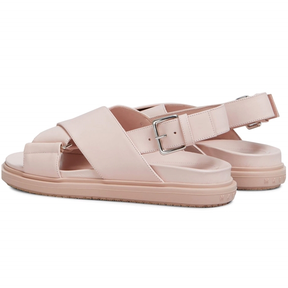 Marni Fussbett Sandaler, Champagne